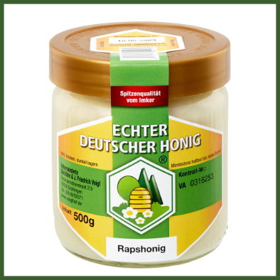 Foto Glas Rapsbluetenhonig