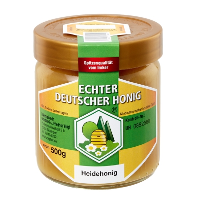 Heidehonig im 500g Echter Deutscher Honig Glas