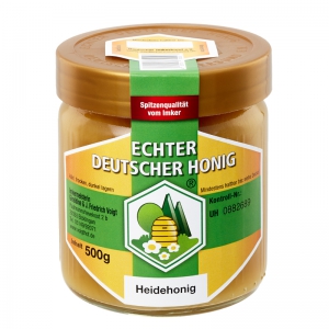 Heidehonig im 500g Echter Deutscher Honig Glas